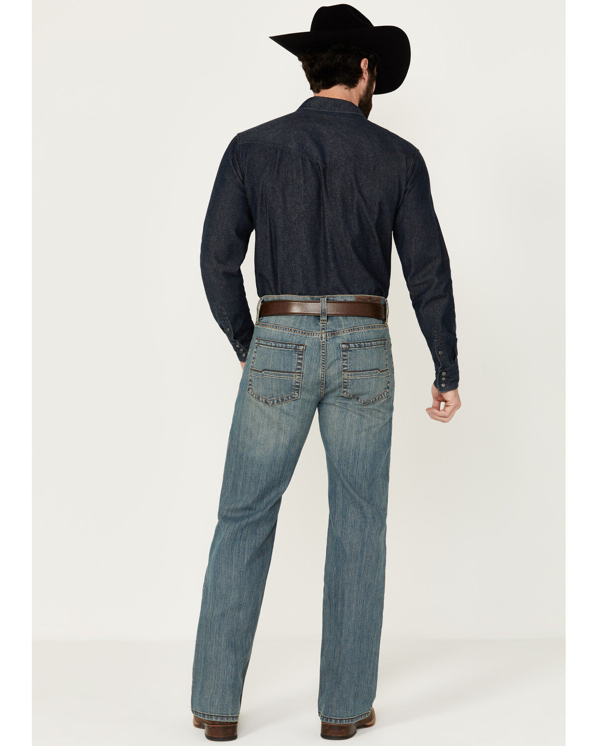 Image #3 - Cody James Men's Bozeman Wash Duke Relaxed Bootcut Stretch Denim Jeans, Medium Wash, hi-res