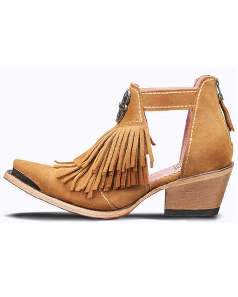 Image #3 - Junk Gypsy By Lane Women's Kiss Me At Midnight Western Fashion Mule Booties - Snip Toe , Camel, hi-res