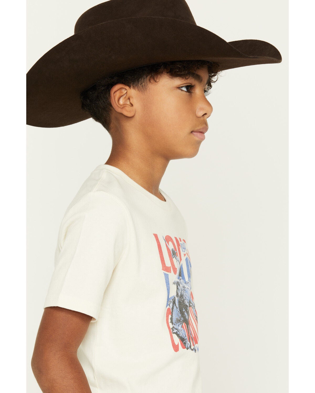 Image #2 - Wrangler Boys' Long Live Cowboys Short Sleeve Graphic T-Shirt, White, hi-res