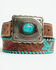 Image #1 - Myra Bag Women's Tropical Forest Hand-Tooled Leather Belt, Brown, hi-res
