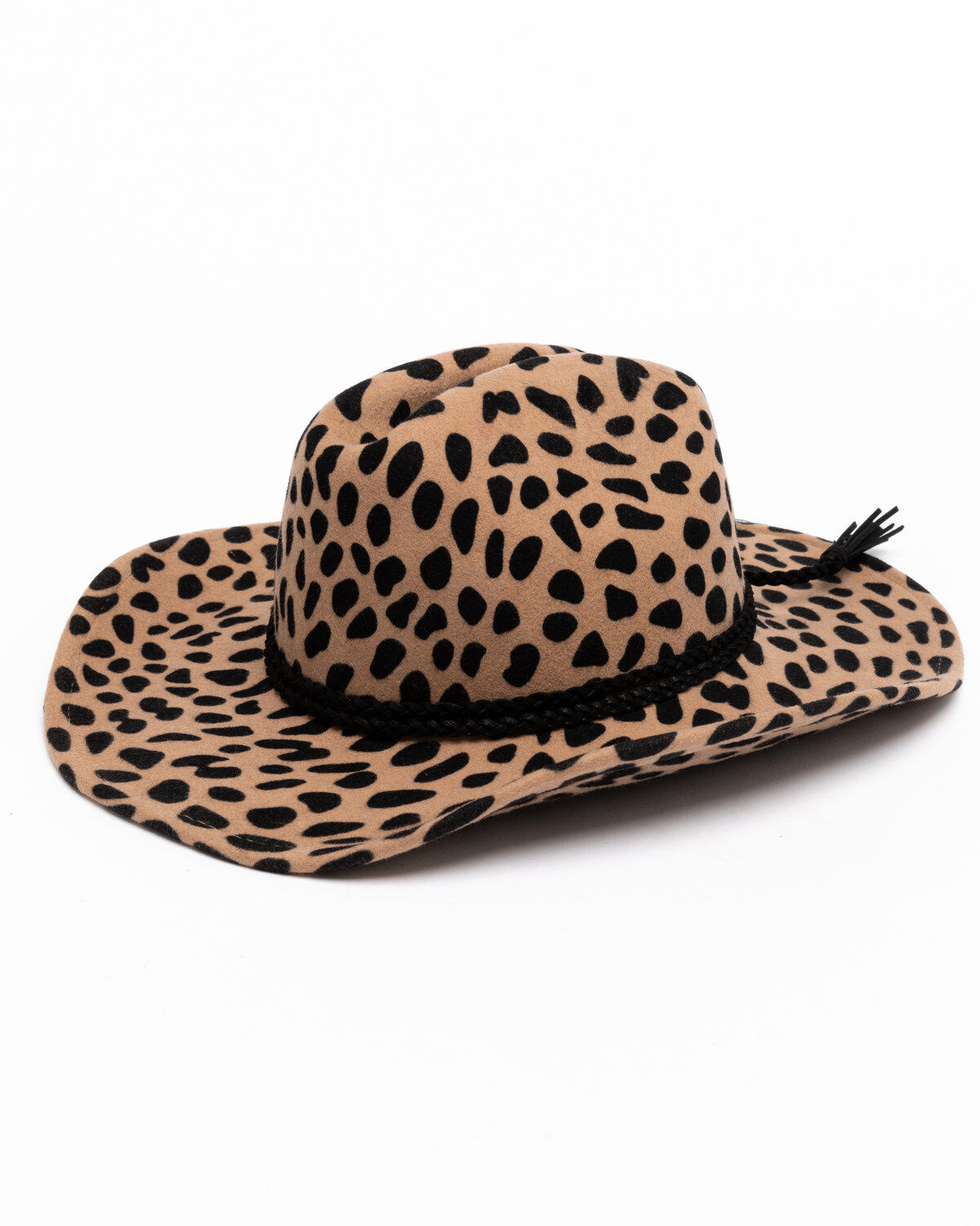 Image #1 - Shyanne Women's Leopard Spot Felt Western Hat , Leopard, hi-res