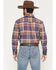 Image #4 - Cody James Men's Smokey Trail Plaid Print Long Sleeve Button-Down Stretch Western Shirt - Tall, Dark Blue, hi-res