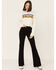 Image #2 - Cut & Paste Women's Desert Dreamer Graphic Cropped Long Sleeve Top, Cream, hi-res