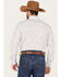 Rough Stock by Panhandle Men's Playing Card Print Long Sleeve Stretch Western Shirt, White, hi-res