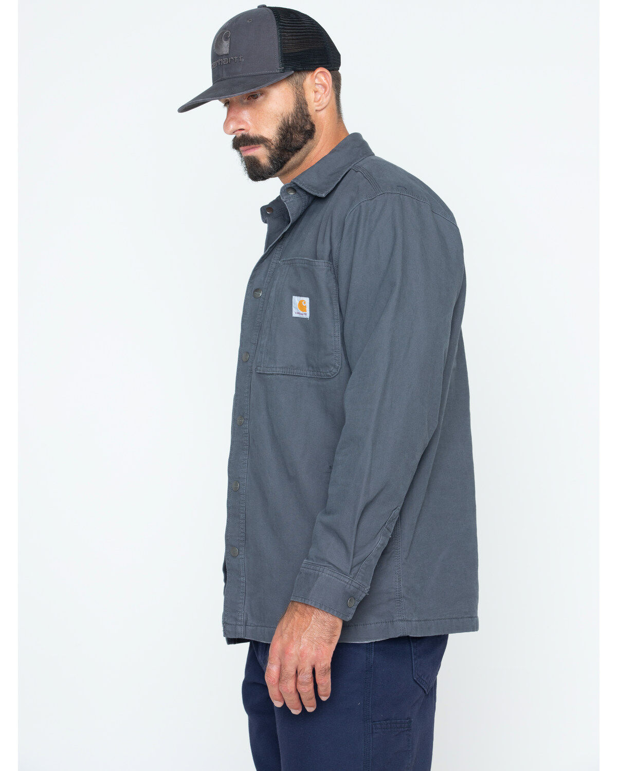 Image #2 - Carhartt Men's Rugged Flex Rigby Long Sleeve Snap Work Shirt Jacket , , hi-res