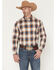Image #1 - Cody James Men's Warner Plaid Print Long Sleeve Button-Down Stretch Western Shirt, Tan, hi-res