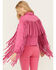 Image #4 - Blue B Women's Grommet Faux Suede Fringe Jacket , , hi-res