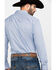 Scully Signature Soft Series Men's X Geo Print Long Sleeve Western Shirt , Blue, hi-res