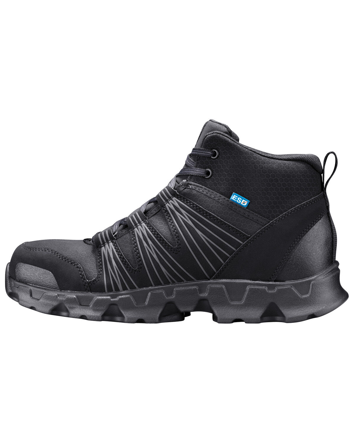 Image #3 - Timberland Pro Men's Powertrain Sport Work Shoes - Alloy Toe, Black, hi-res