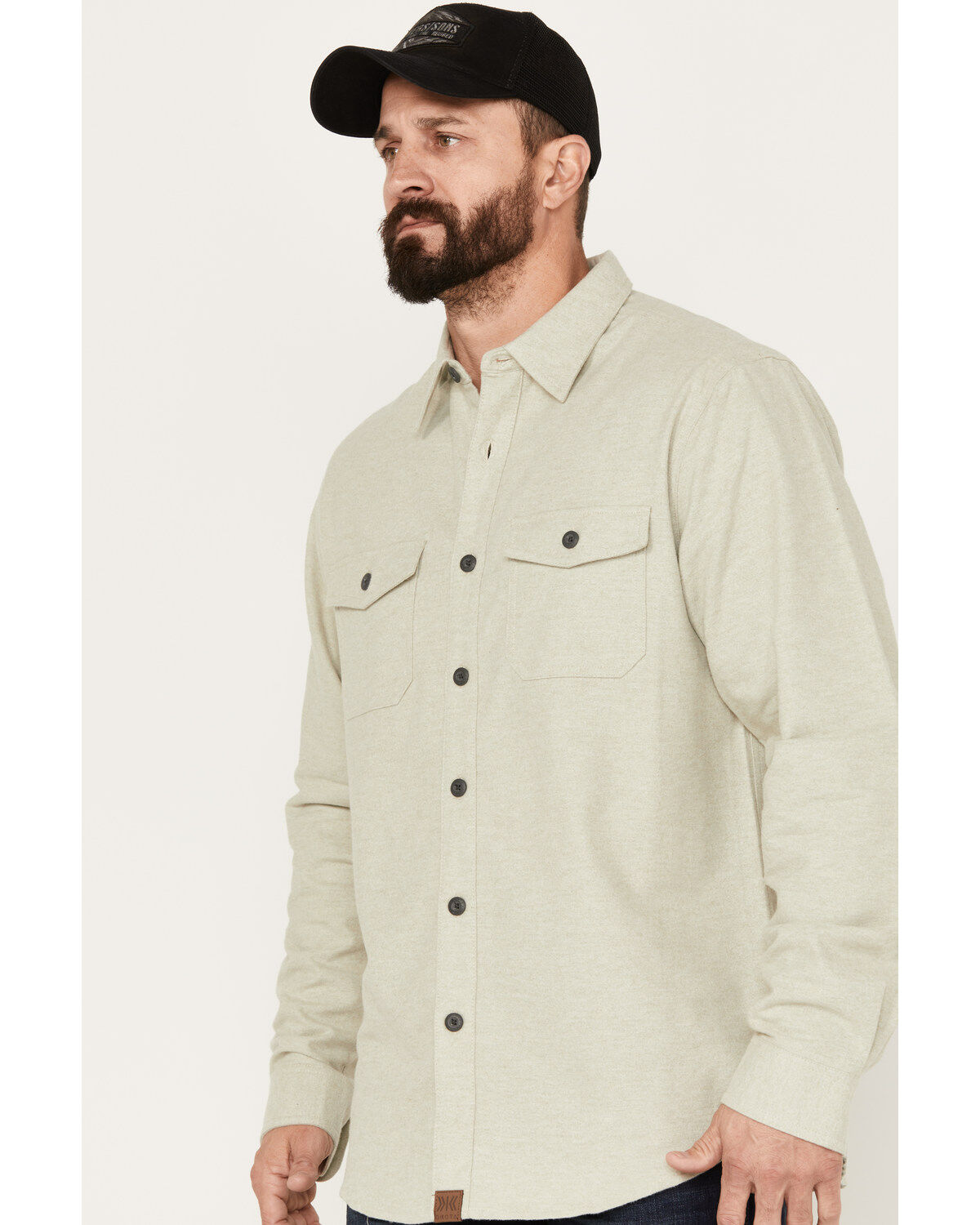 Image #2 - Dakota Grizzly Men's Major Long Sleeve Button-Down Flannel Shirt, Natural, hi-res
