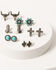 Image #1 - Shyanne Women's Autumn Sunset 6-Piece Cowboy Boot Earrings Set, Silver, hi-res