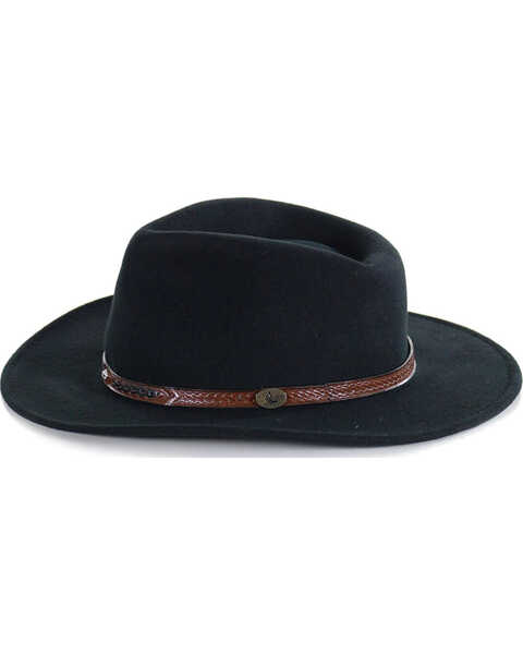 Image #4 - Cody James® Men's Durango Crush Wool Hat, Black, hi-res