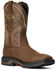 Ariat Men's Workhog Cottonwood Western Work Boots - Broad Square Toe , Brown, hi-res
