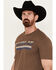 Image #2 - RANK 45® Men's Logo Short Sleeve Graphic T-shirt, Coffee, hi-res