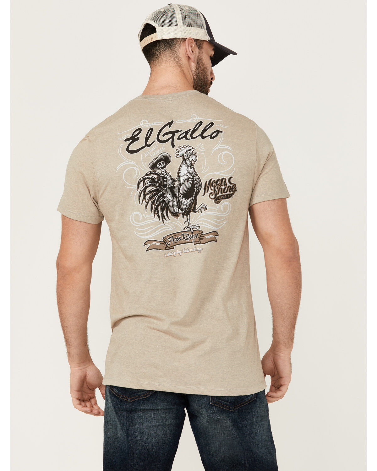 Image #4 - Moonshine Spirit Men's El Gallo Mariachi Short Sleeve Graphic T-Shirt, Tan, hi-res