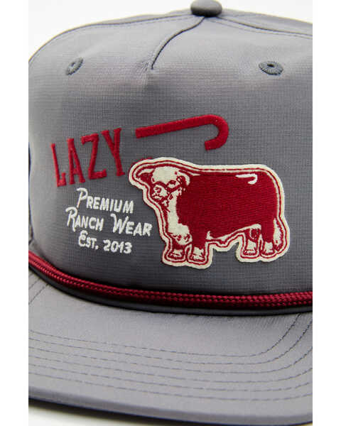 Image #2 - Lazy J Ranch Wear Men's Premium Rope Trucker Cap , Grey, hi-res
