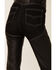 Understated Leather Women's Black Wash Cowboy Denim & Leather Fringe Chap Jeans , Black, hi-res