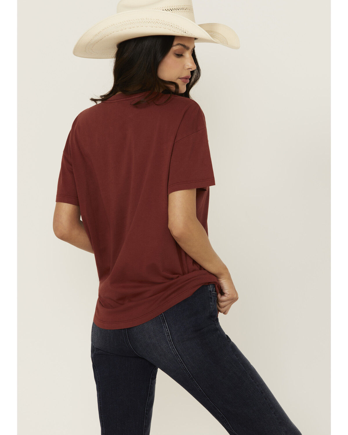 Image #4 - Cleo + Wolf Women's Day Drink Believer Short Sleeve Graphic Tee, Brandy Brown, hi-res