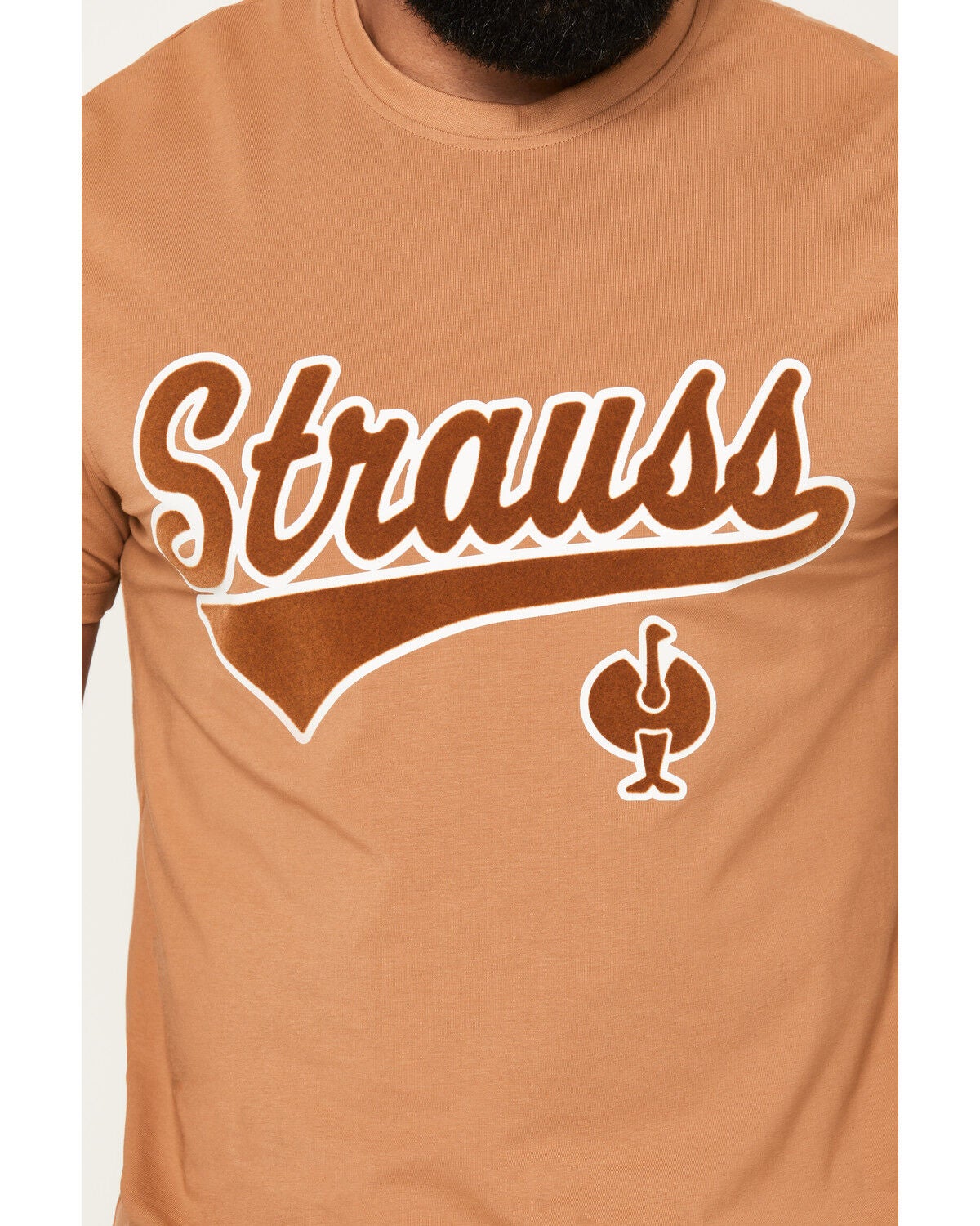 Image #3 - Strauss Men's Artwork Short Sleeve Graphic T-Shirt, Brown, hi-res
