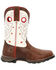 Durango Women's Maverick Waterproof Western Work Boots - Steel Toe, Brown, hi-res
