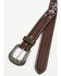 Image #2 - RANK 45® Men's McCoy Southwestern Cross-Stitch Leather Belt, Brown, hi-res