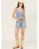 Image #1 - Wrangler Retro Women's Light Wash High Rise Stretch Denim Shorts, , hi-res