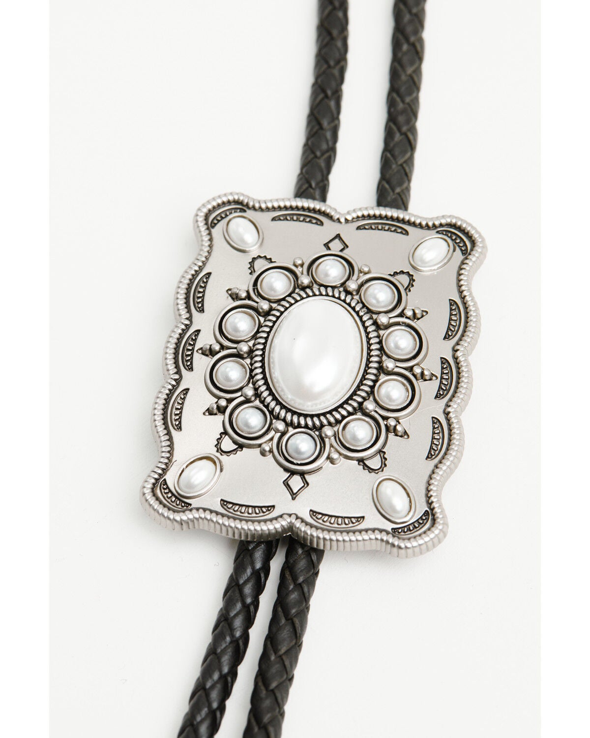 Image #3 - Shyanne Women's Sookie Faux Pearl Bolo Tie, Black, hi-res