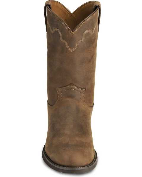 Image #4 - Justin Men's Stampede Roper Western Boots, Bay Apache, hi-res