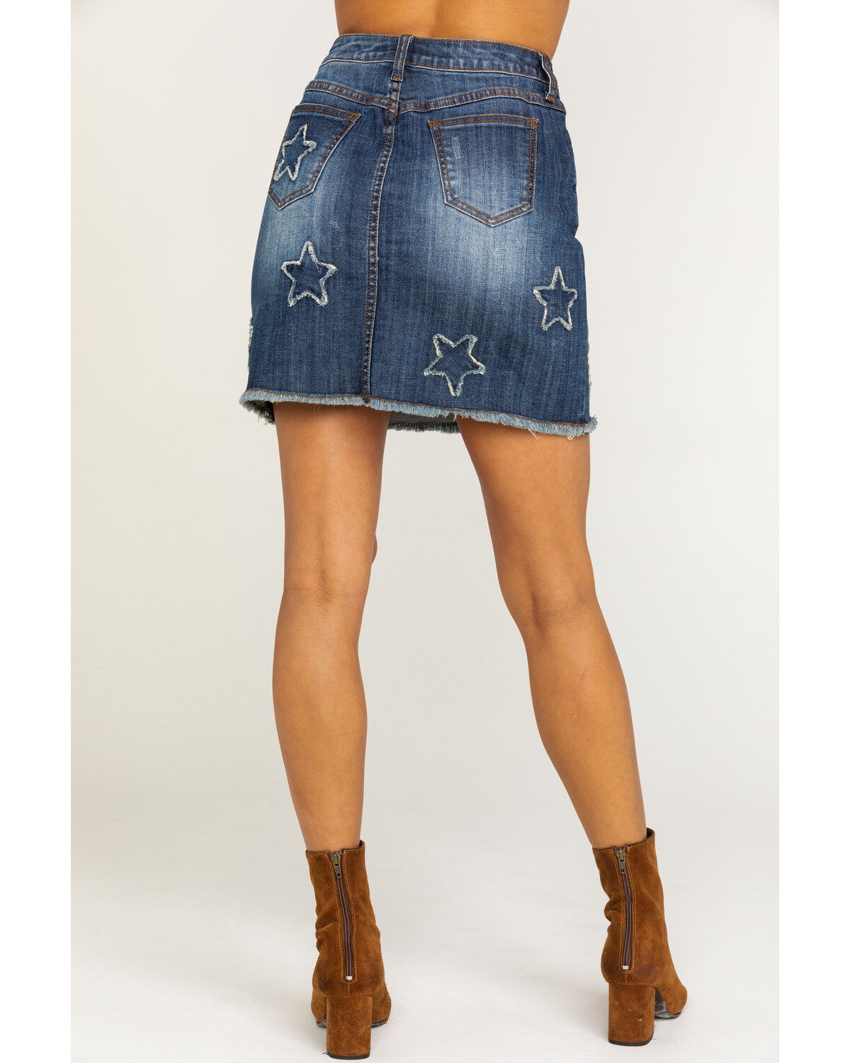 Image #2 - Stetson Women's Star Denim Skirt, , hi-res