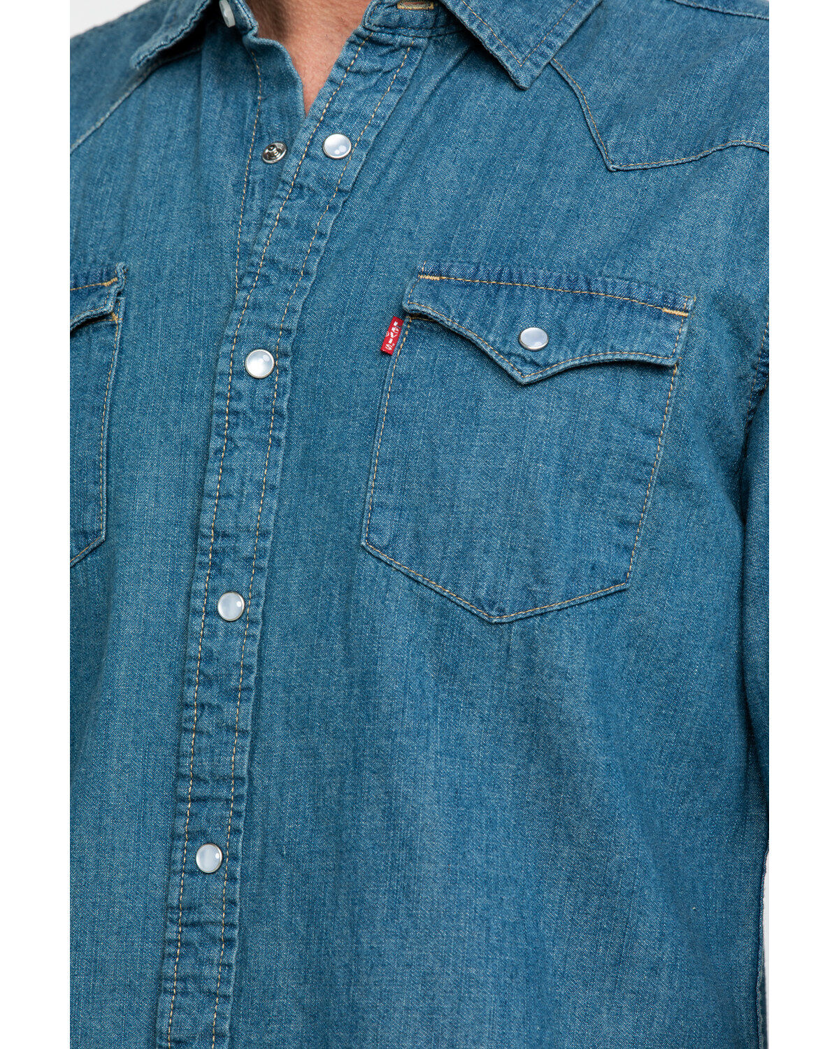 levis denim western shirt