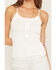 Image #3 - Blue Life Women's Lace Button Tank, White, hi-res