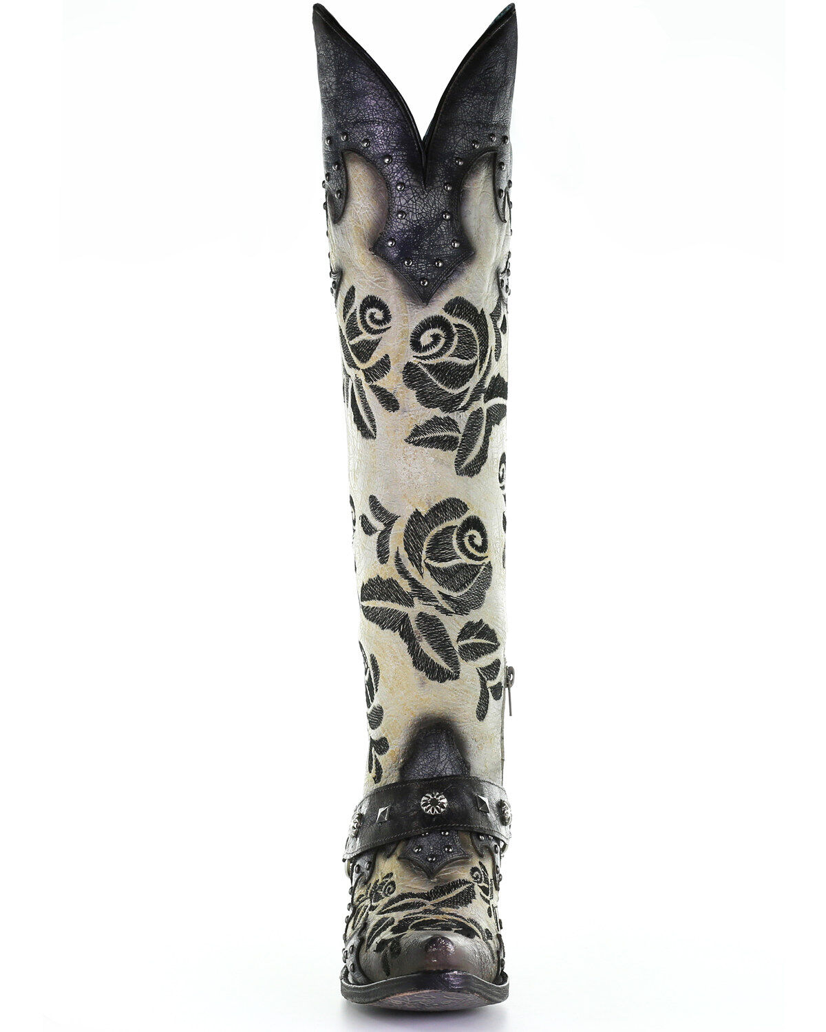 Image #5 - Corral Women's Rose Embroidery Western Boots - Snip Toe, , hi-res