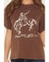 Image #3 - Shyanne Women's Cowboy Horse Short Sleeve Boyfriend Graphic Tee, Brown, hi-res