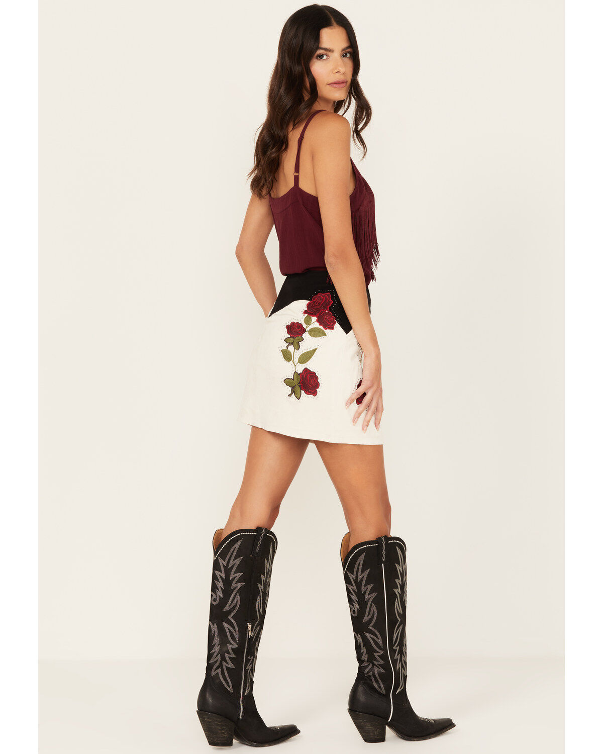 Image #3 - Idyllwind Women's Stringray Nudie Inspired Western Skirt, Ivory, hi-res