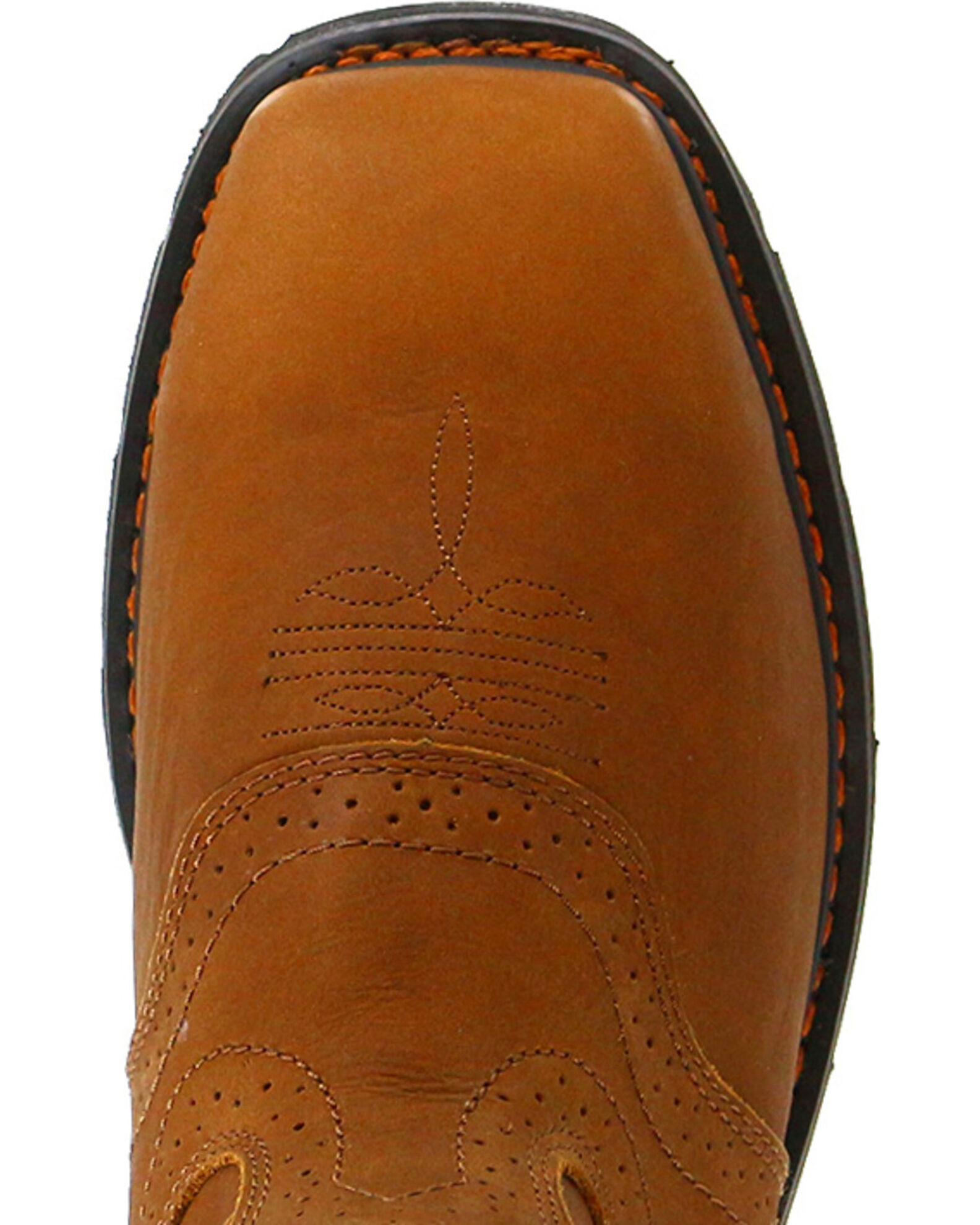 Image #10 - Cody James® Men's Broad Square Composite Toe Western Work Boots, Brown, hi-res