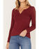Idyllwind Women's Trustie Henley Top, Ruby, hi-res