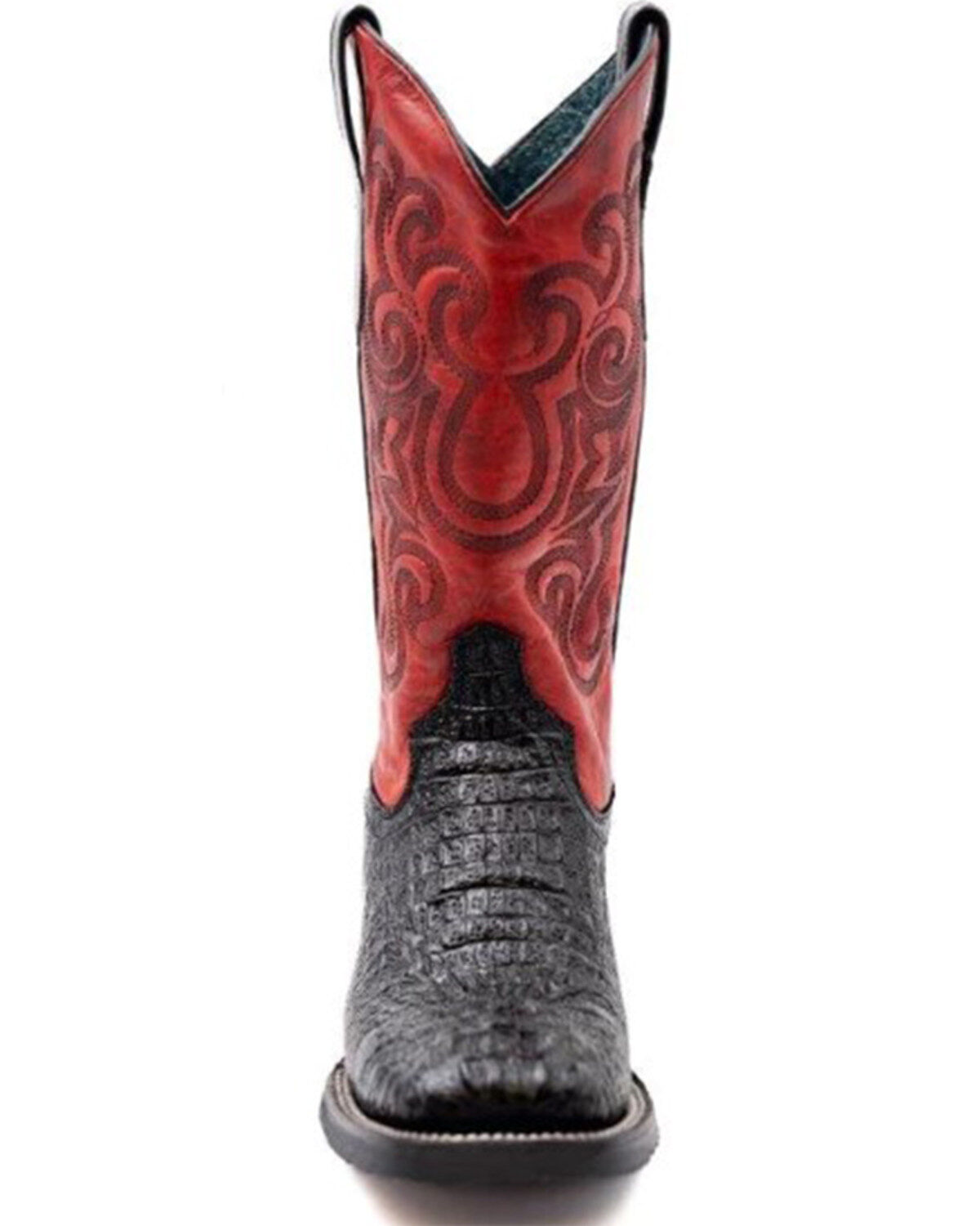 Image #4 - Ferrini Men's Crocodile Print Western Boots - Broad Square Toe, Black, hi-res