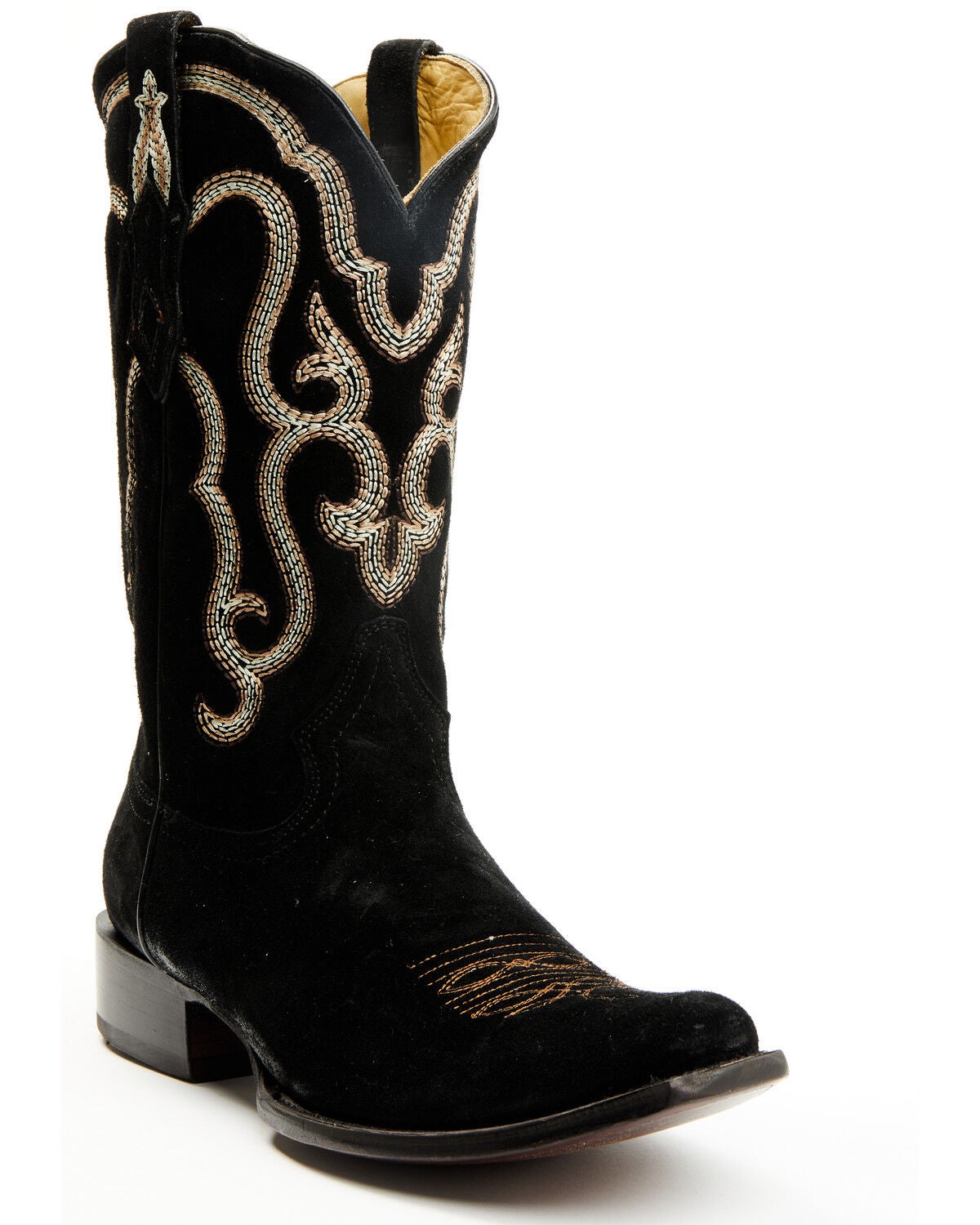 Corral Men's Roughout Embroidered Western Boots - Square Toe, Black, hi-res