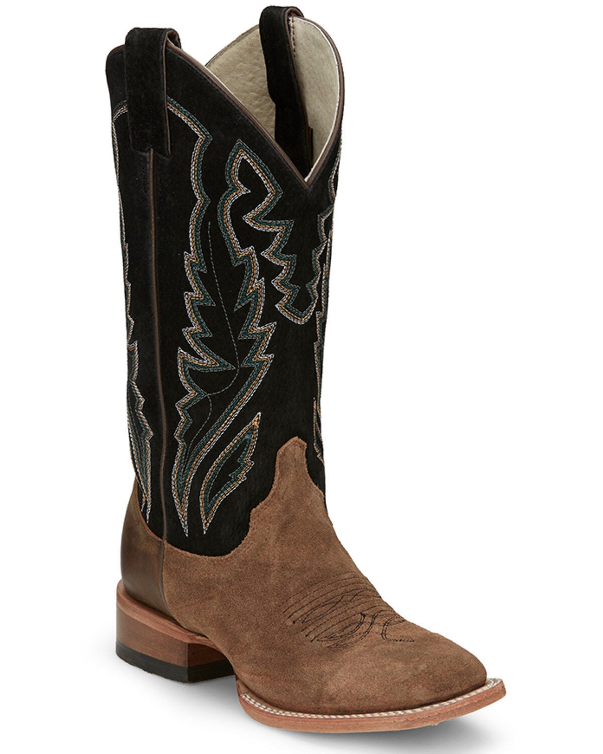 Justin Women's Palisade Western Boots - Broad Square Toe, Brown, hi-res