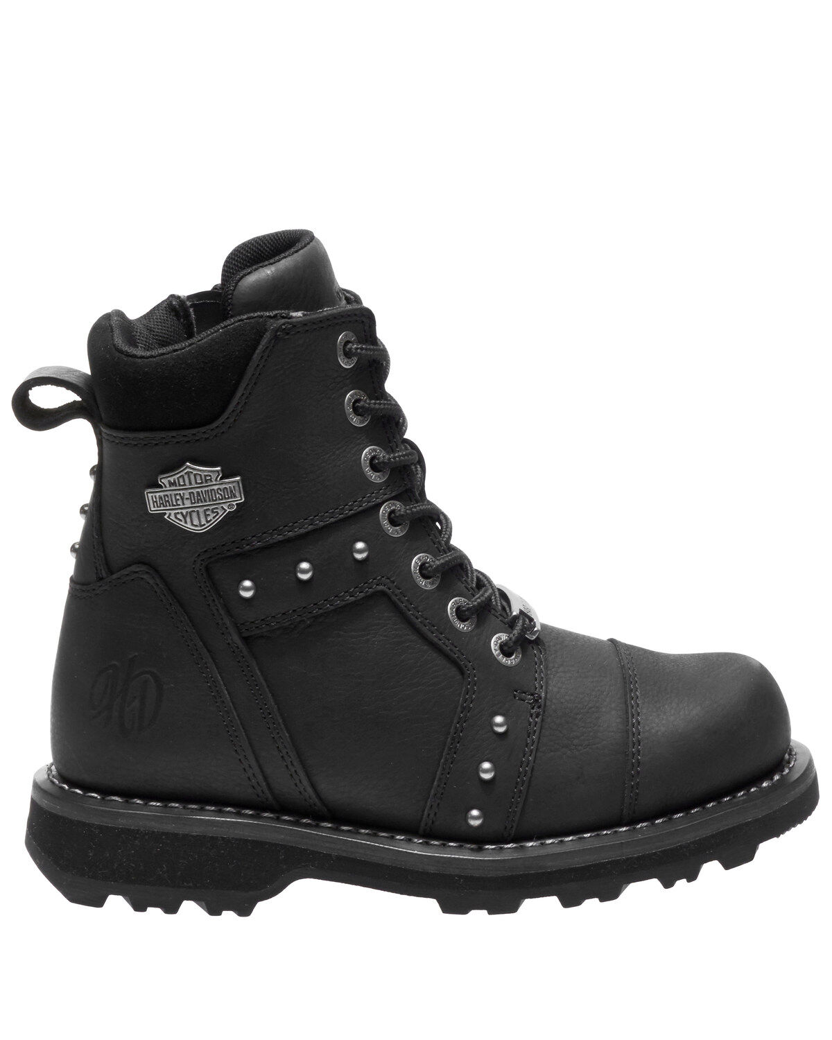 Image #2 - Harley Davidson Women's Oakleigh Moto Boots - Round Toe, Black, hi-res