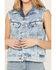 Lee Women's Light Wash Acid Wash Denim Pearl Vest, Blue, hi-res