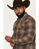 Image #2 - Moonshine Spirit&reg; Men's Bluff Plaid Print Long Sleeve Snap Flannel Shirt, Brown, hi-res