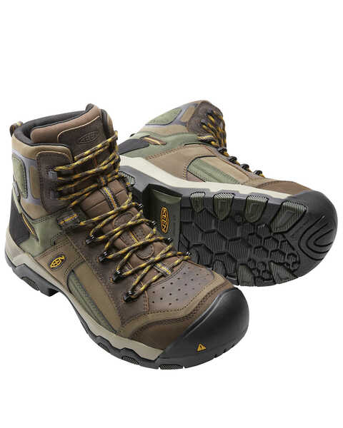 Image #5 - Keen Men's Waterproof Non-Metallic Composite Toe Work Boots, Brown, hi-res