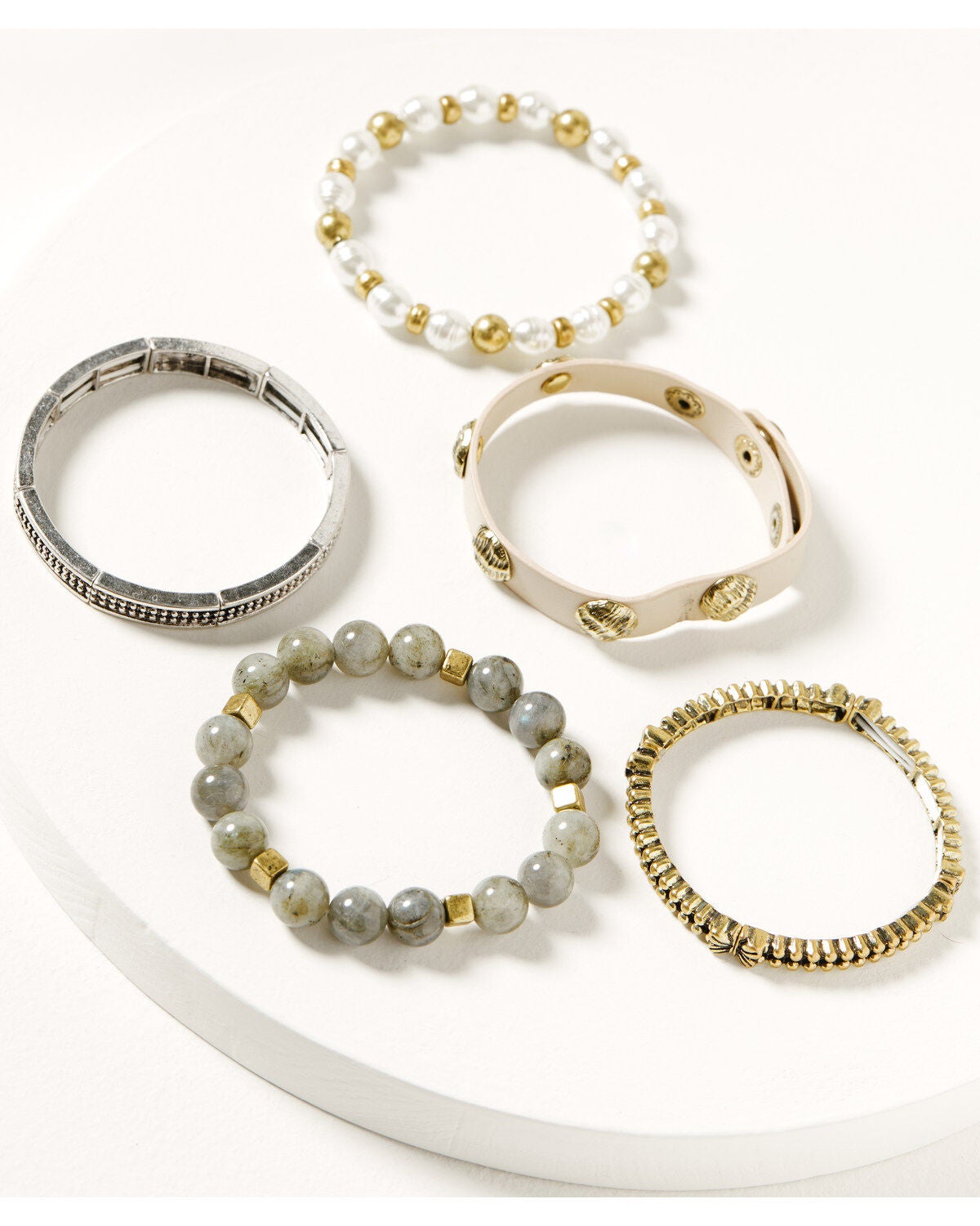 Shyanne Women's Sierra Winter Multi Bracelet Set - 5 Piece, Gold, hi-res