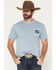 Image #1 - Blue Moon Men's Pocket Patch Short Sleeve Graphic T-Shirt, Light Blue, hi-res