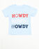 Image #1 - Cody James Toddler Boys' Howdy Short Sleeve Graphic T-Shirt, Light Blue, hi-res
