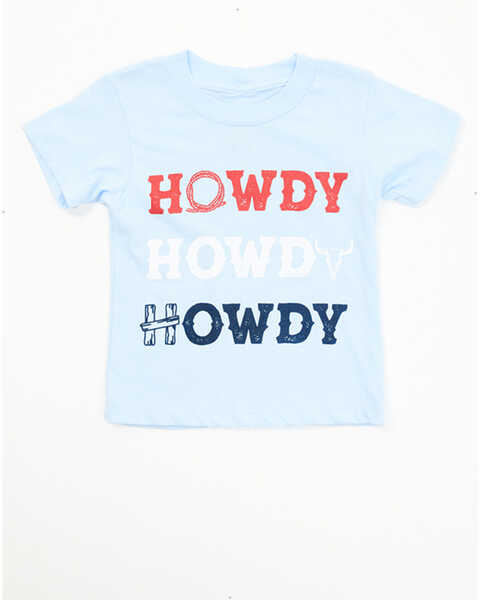 Cody James Toddler Boys' Howdy Short Sleeve Graphic T-Shirt , Light Blue, hi-res