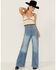 Flying Tomato Women's Contrast Knit Sweater Cami, Cream, hi-res