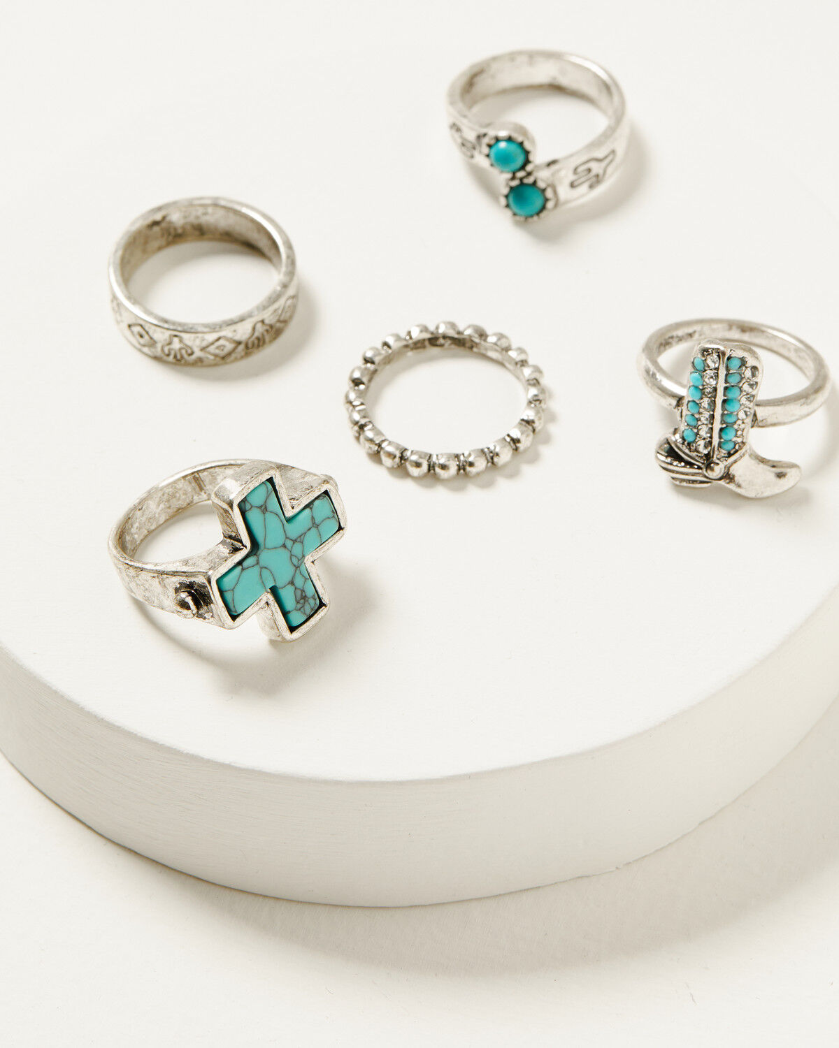 Image #1 - Shyanne Women's Ring Set - 5 Piece, Silver, hi-res