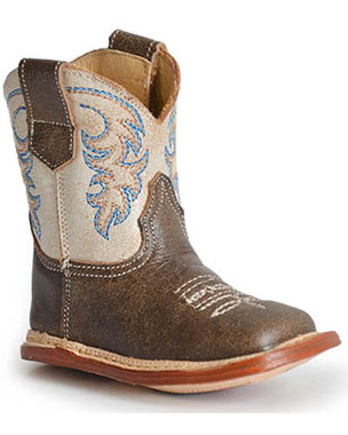 Roper Infants' Cowbabies Parker Western Boots - Broad Square Toe, Tan, hi-res